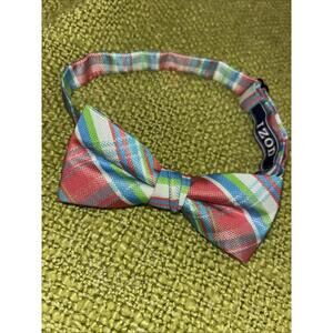 IZOD Plaid Tie Men's Poly Bowtie Bow Tie Pink Adjustable